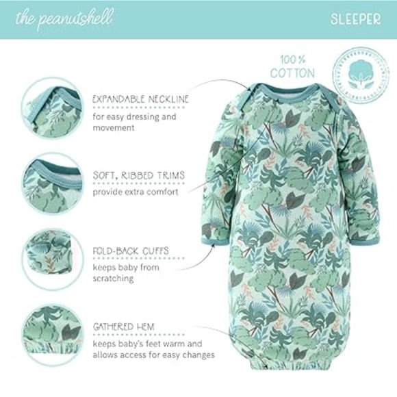 Peanutshell Newborn  Unisex Wild Jungle 16 Piece Layette Set - Picture 4 of 9